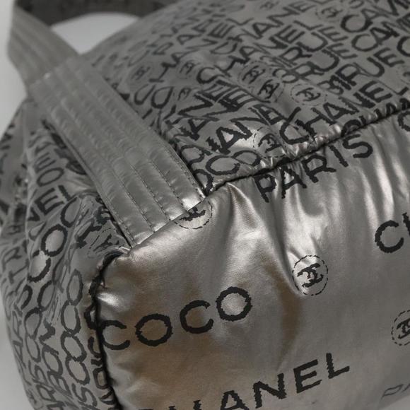 CHANEL Unlimited Tote Bag Nylon Silver CC Auth BA586 - Picture 14 of 16